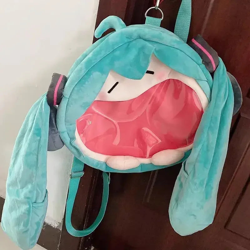 Hatsune Miku Plush Shoulder Bag – Kawaii Backpack for Fans