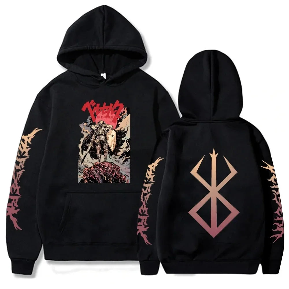 Berserk Guts Hoodies – Japanese Anime Streetwear Pullover for Men & Women