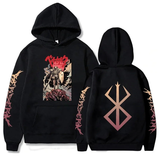 Berserk Guts Hoodies – Japanese Anime Streetwear Pullover for Men & Women