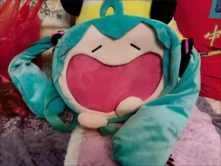 Hatsune Miku Plush Shoulder Bag – Kawaii Backpack for Fans