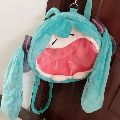 Hatsune Miku Plush Shoulder Bag – Kawaii Backpack for Fans