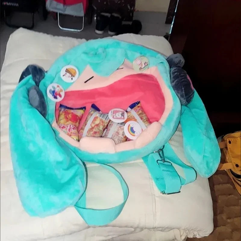 Hatsune Miku Plush Shoulder Bag – Kawaii Backpack for Fans