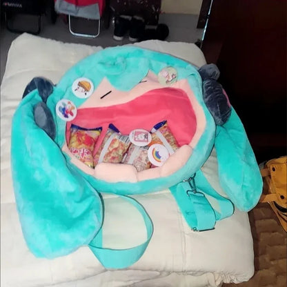 Hatsune Miku Plush Shoulder Bag – Kawaii Backpack for Fans