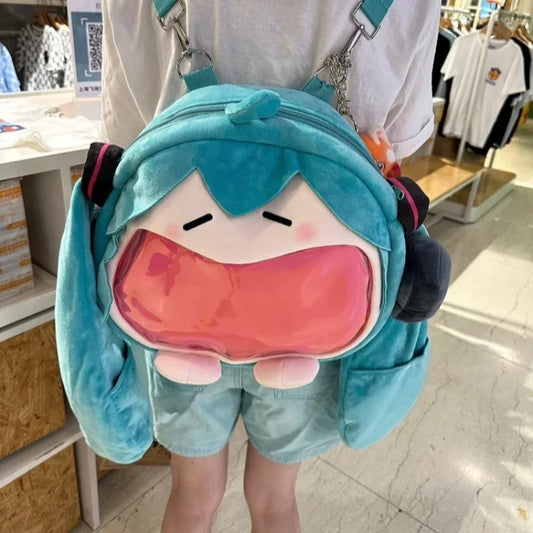 Hatsune Miku Plush Shoulder Bag – Kawaii Backpack for Fans