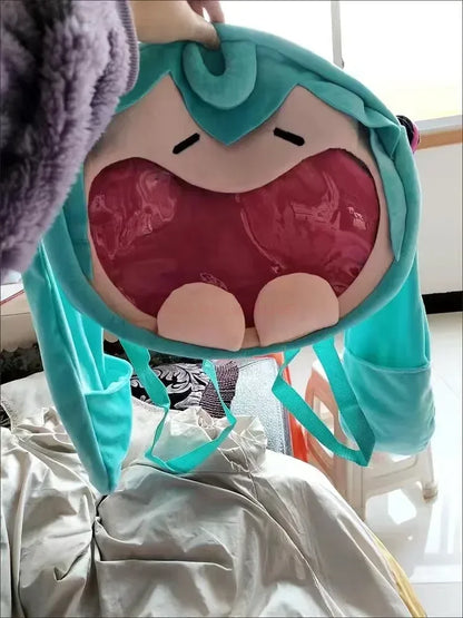 Hatsune Miku Plush Shoulder Bag – Kawaii Backpack for Fans