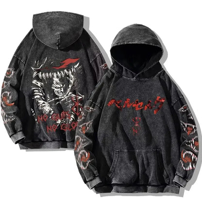 Berserk Washed Hoodies – Vintage Gothic Streetwear Inspired by Guts