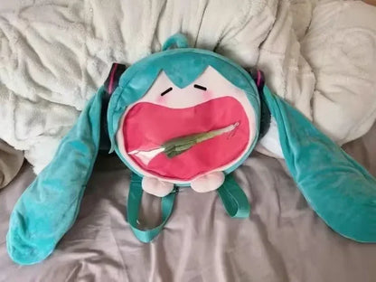 Hatsune Miku Plush Shoulder Bag – Kawaii Backpack for Fans